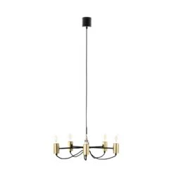 Lindby Prospa Kronleuchter In Schwarz Und Messing 12 Lindby Prospa Kronleuchter In Schwarz Und Messing -Philips Store 10001009 2