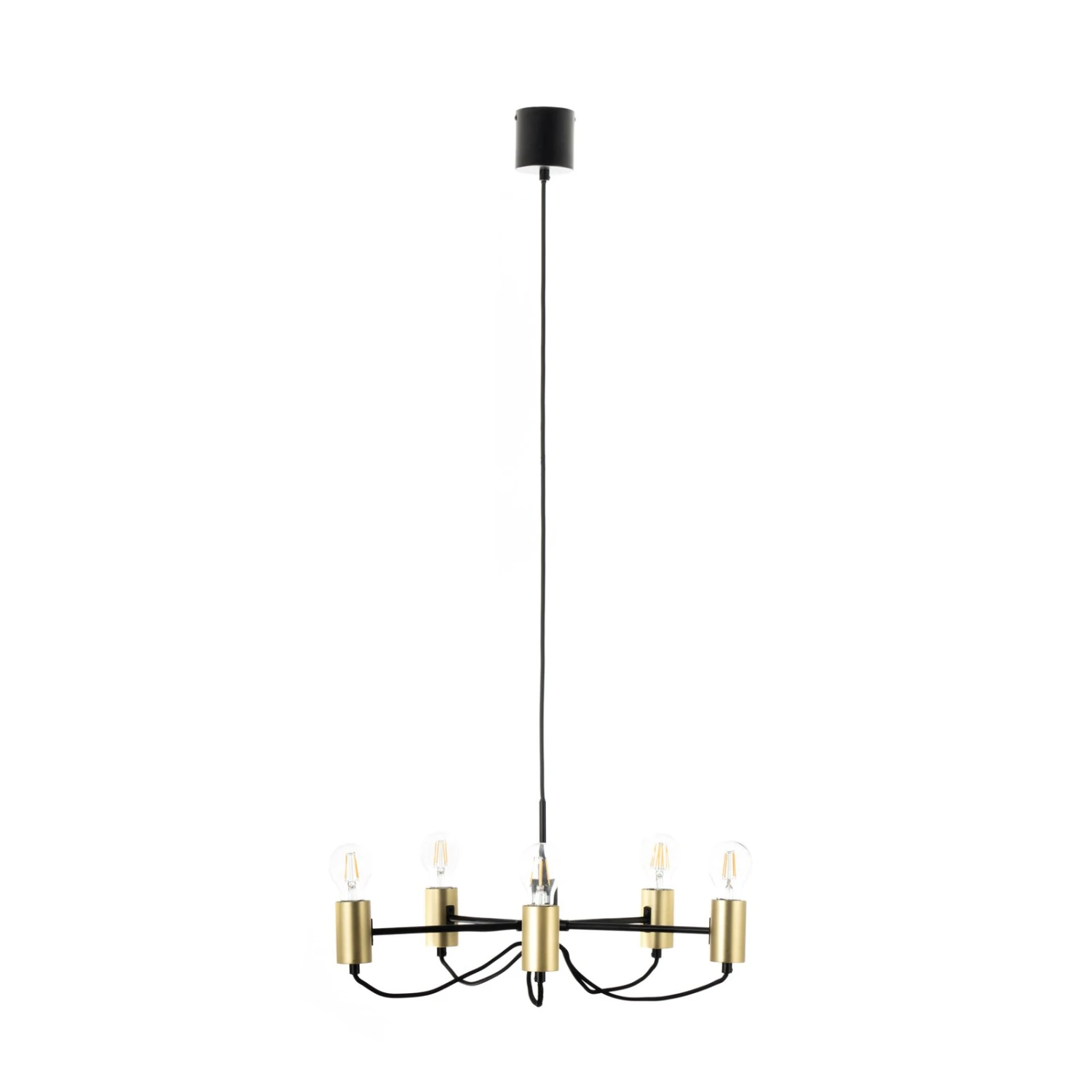 Lindby Prospa Kronleuchter In Schwarz Und Messing 5 Lindby Prospa Kronleuchter In Schwarz Und Messing – Bild 3