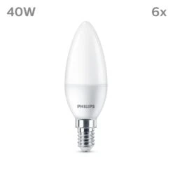 Philips LED-Kerze E14 4,9W 470m 2.700K Matt 6er 10 Philips LED-Kerze E14 4,9W 470m 2.700K Matt 6er -Philips Store 10004539 1