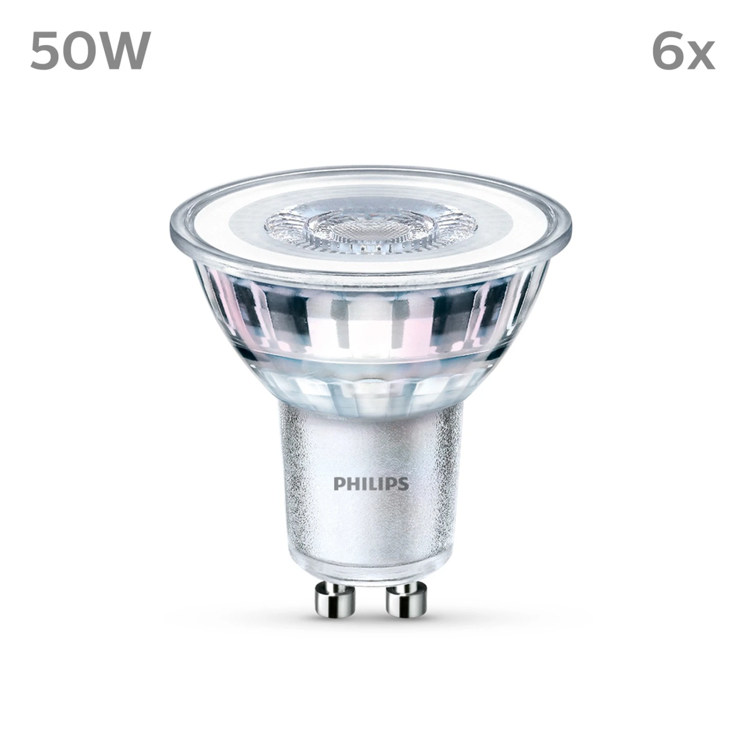 Philips LED-Lampe GU10 4,6W 390lm 840 Klar 36° 6er 4 Philips LED-Lampe GU10 4,6W 390lm 840 Klar 36° 6er – Bild 2