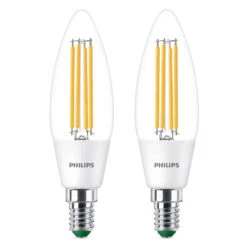 Philips LED-Lampe E14 B35 2,3W 485lm 3.000K 2er -Philips Store 10008334 1