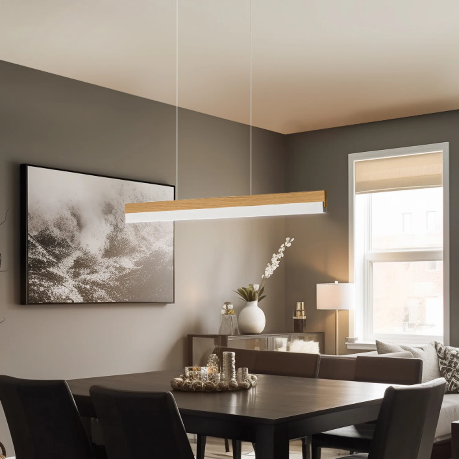 Rothfels Keijo LED-Hängelampe Nickel/eiche 83 Cm 3 Rothfels Keijo LED-Hängelampe Nickel/eiche 83 Cm