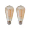 E27 LED-Rustikalampe 6W 500lm Amber 1.800K 2er-Set -Philips Store 10011536