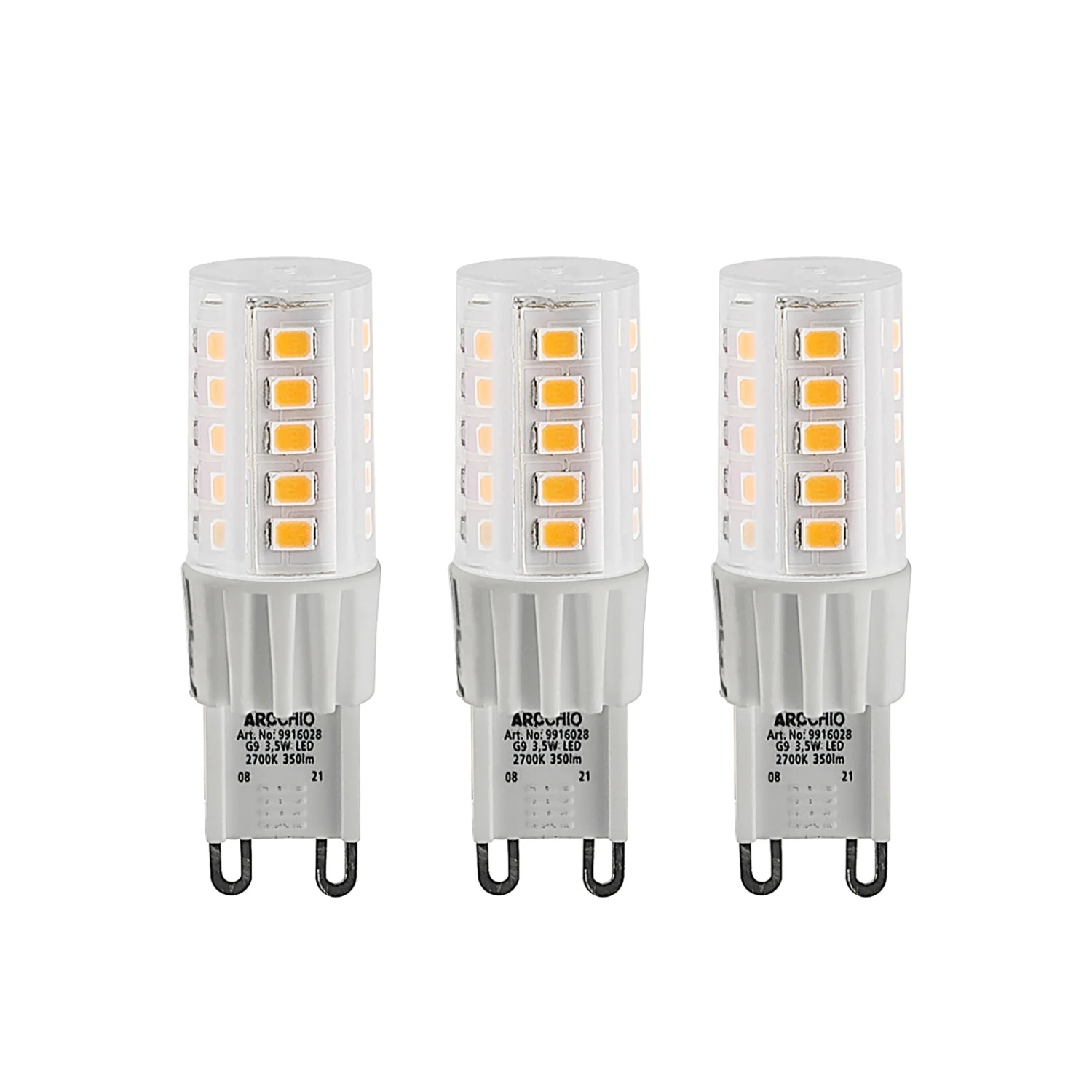 Arcchio LED-Stiftsockellampe G9 3,5W 827 3er-Set 3 Arcchio LED-Stiftsockellampe G9 3,5W 827 3er-Set