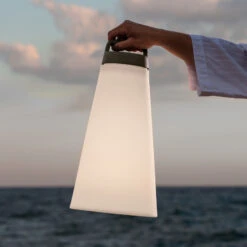 LED-Außendekoleuchte Sasha, Akku, Höhe 41cm Grün