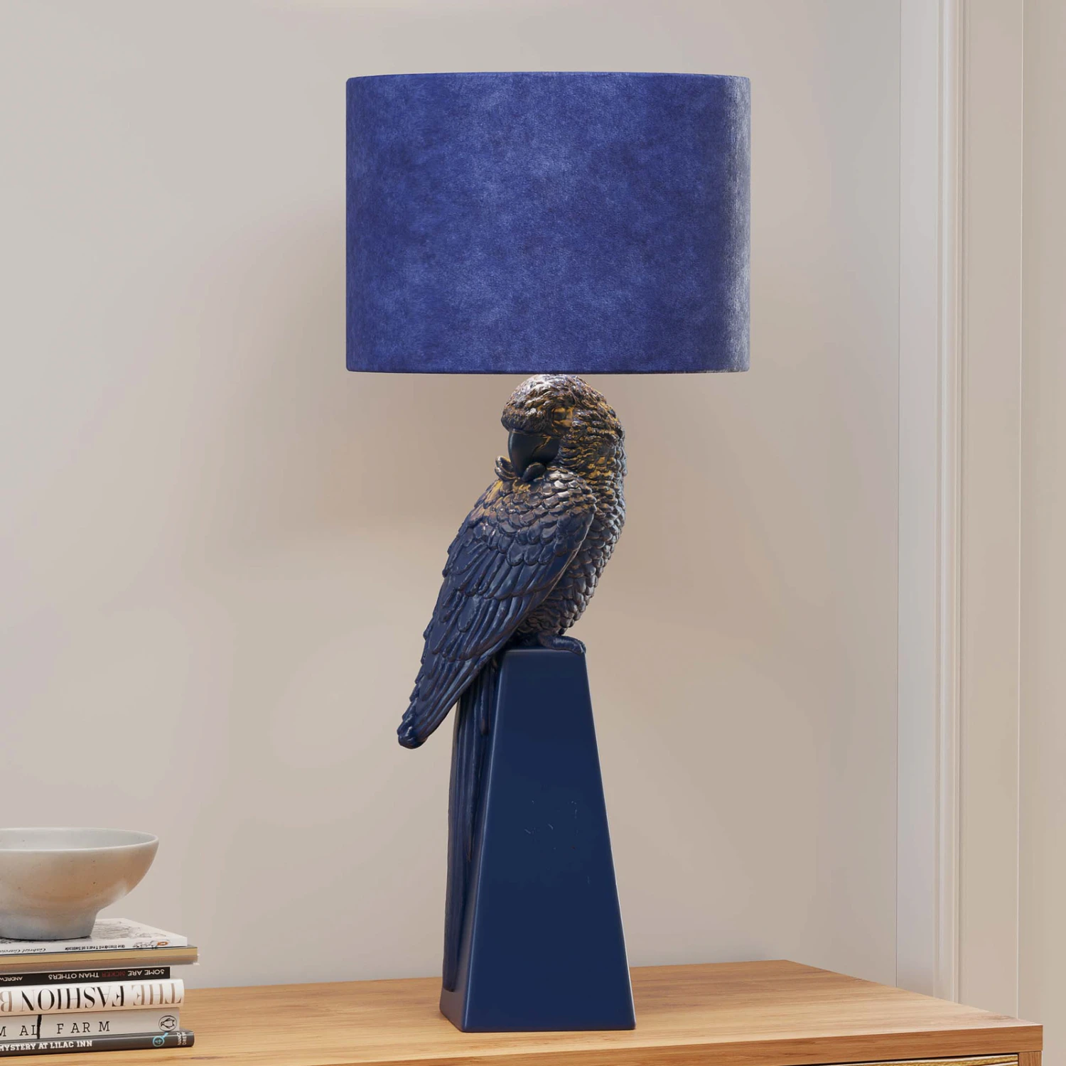 KARE Parrot Tischleuchte Mit Schirm, Blau 3 KARE Parrot Tischleuchte Mit Schirm, Blau