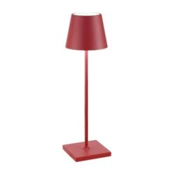 Zafferano Poldina Akku-Tischlampe IP65 Rot