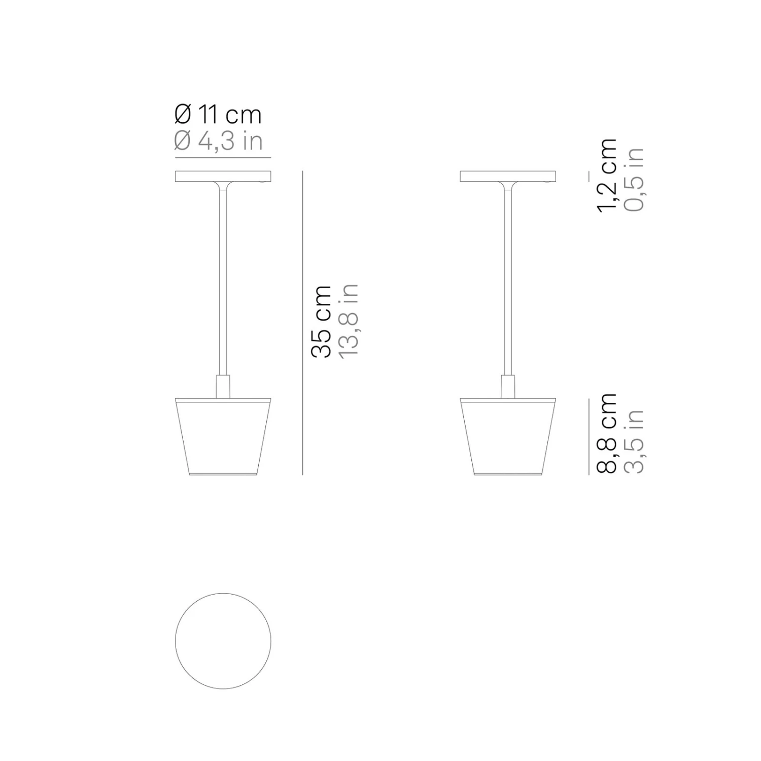 Zafferano Poldina Reverso Akku-Tischlampe Corten 5 Zafferano Poldina Reverso Akku-Tischlampe Corten – Bild 3