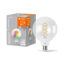 LEDVANCE SMART+ WiFi E27 4,8W Klar G125 RGB CCT -Philips Store 10016796 2