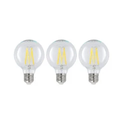 LED E27 8W G80 2.700K Filament Dimmbar Klar 3er