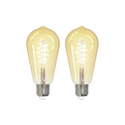 Prios LED-Lampe E27 ST64 4,9W WLAN Amber Klar, 2er