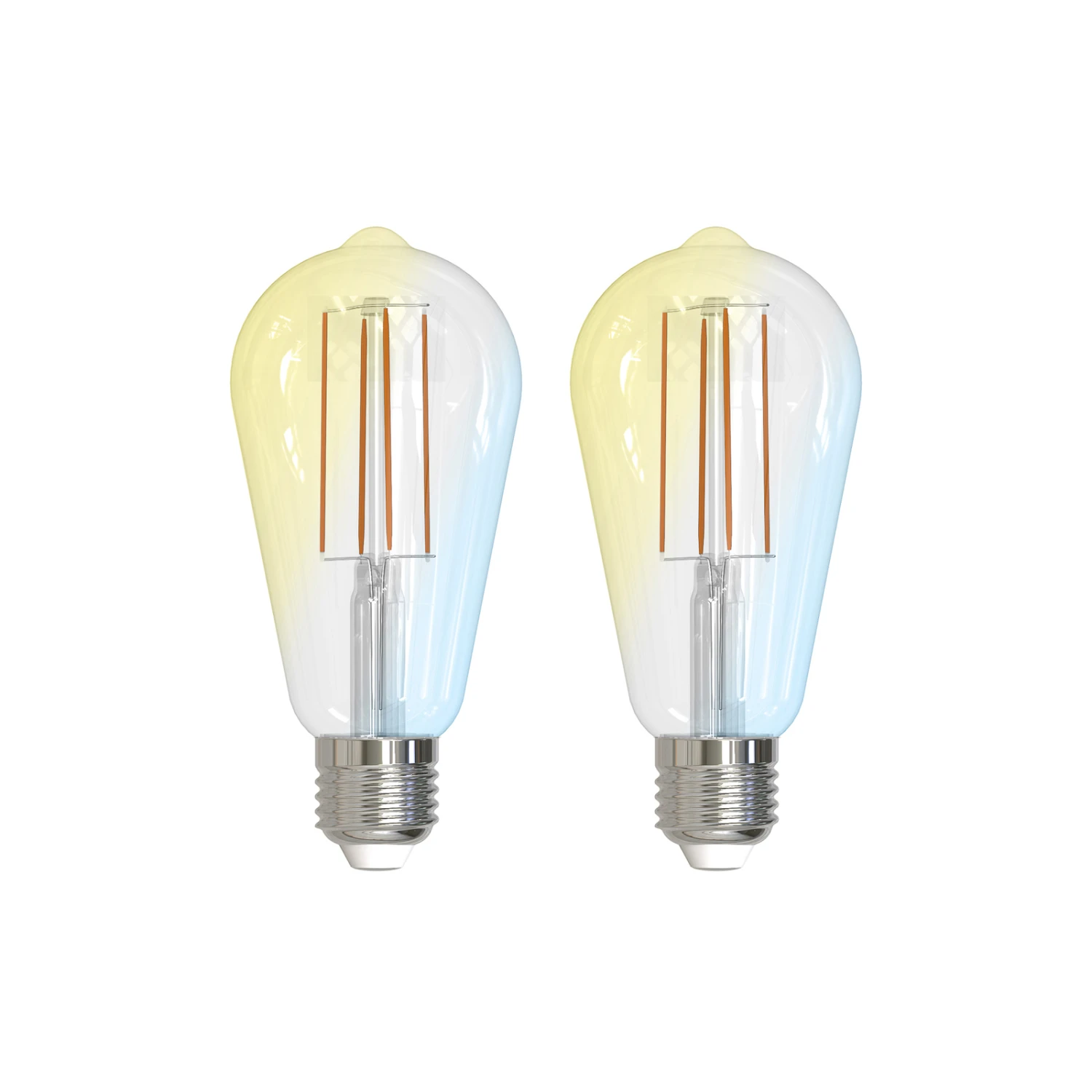 Prios LED-Lampe E27 ST64 7W ZigBee Tuya Klar, 2er 3 Prios LED-Lampe E27 ST64 7W ZigBee Tuya Klar, 2er