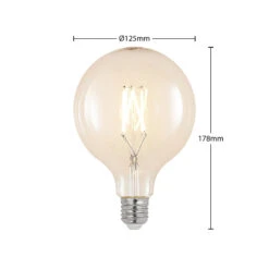 LED-Filament E27 6W 2.700K G125 Globe Klar 2er-Set -Philips Store 10018160 2
