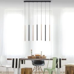 LED-Hängeleuchte Flute, Dimmbar, 7-flammig