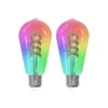 Prios LED-Filament E27 ST64 4W RGB WLAN Klar 2er 1 Prios LED-Filament E27 ST64 4W RGB WLAN Klar 2er -Philips Store 10018415