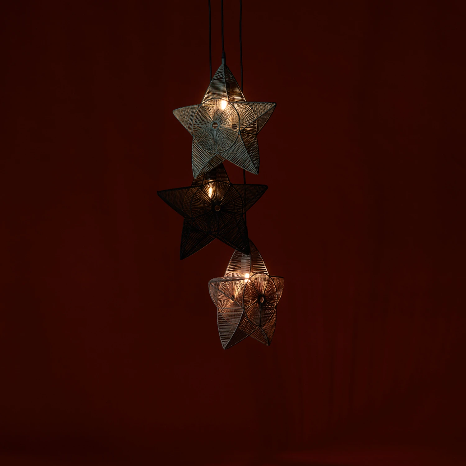 PR Home Regina Dekostern Metall Mit Garn Grün 4 PR Home Regina Dekostern Metall Mit Garn Grün – Bild 2