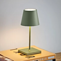 LED-Akku-Tischlampe Nuindie Mini 25cm Salbeigrün