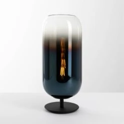 Artemide Gople Mini Tischlampe, Blau/schwarz