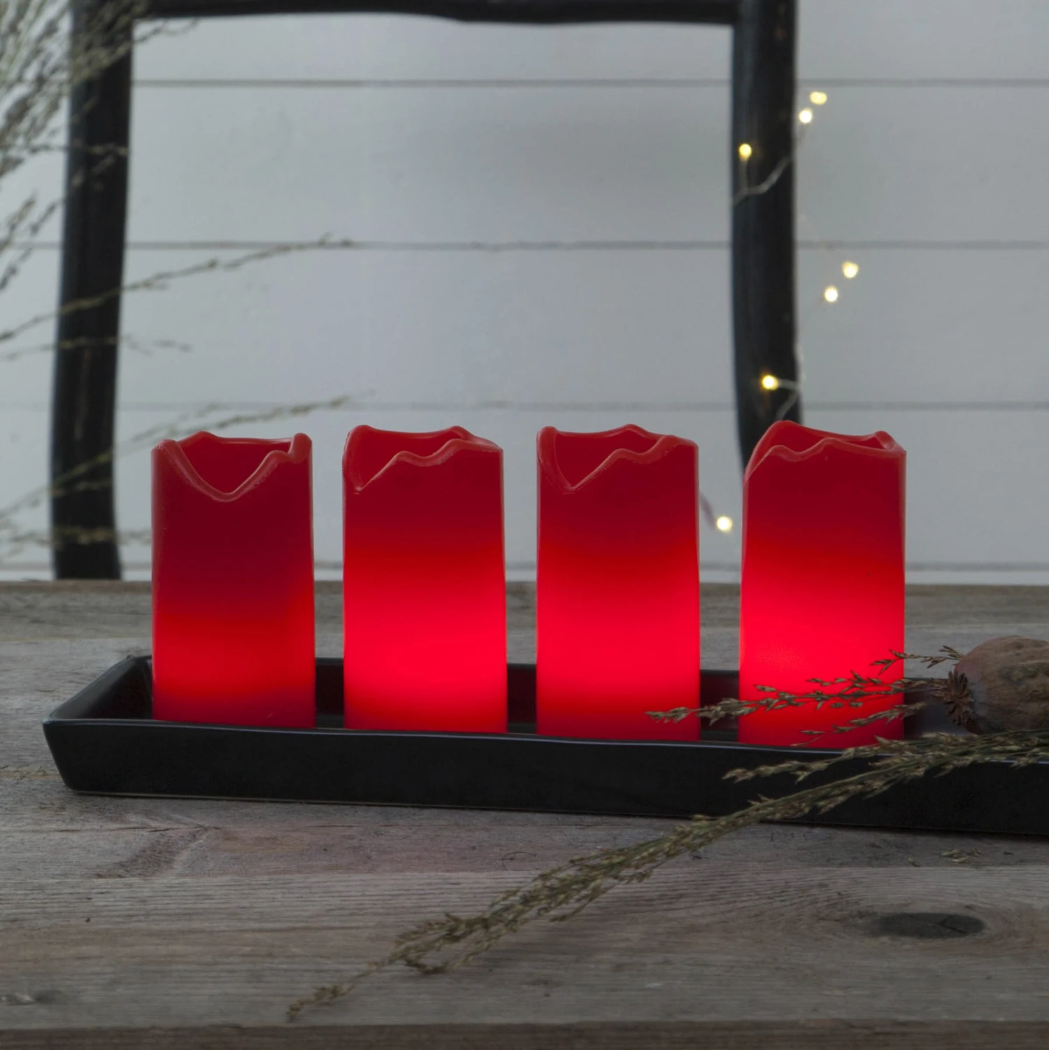 4-er Set - Candle LED-Kerzen M. Fernbedienung Rot 6 4-er Set - Candle LED-Kerzen M. Fernbedienung Rot – Bild 4