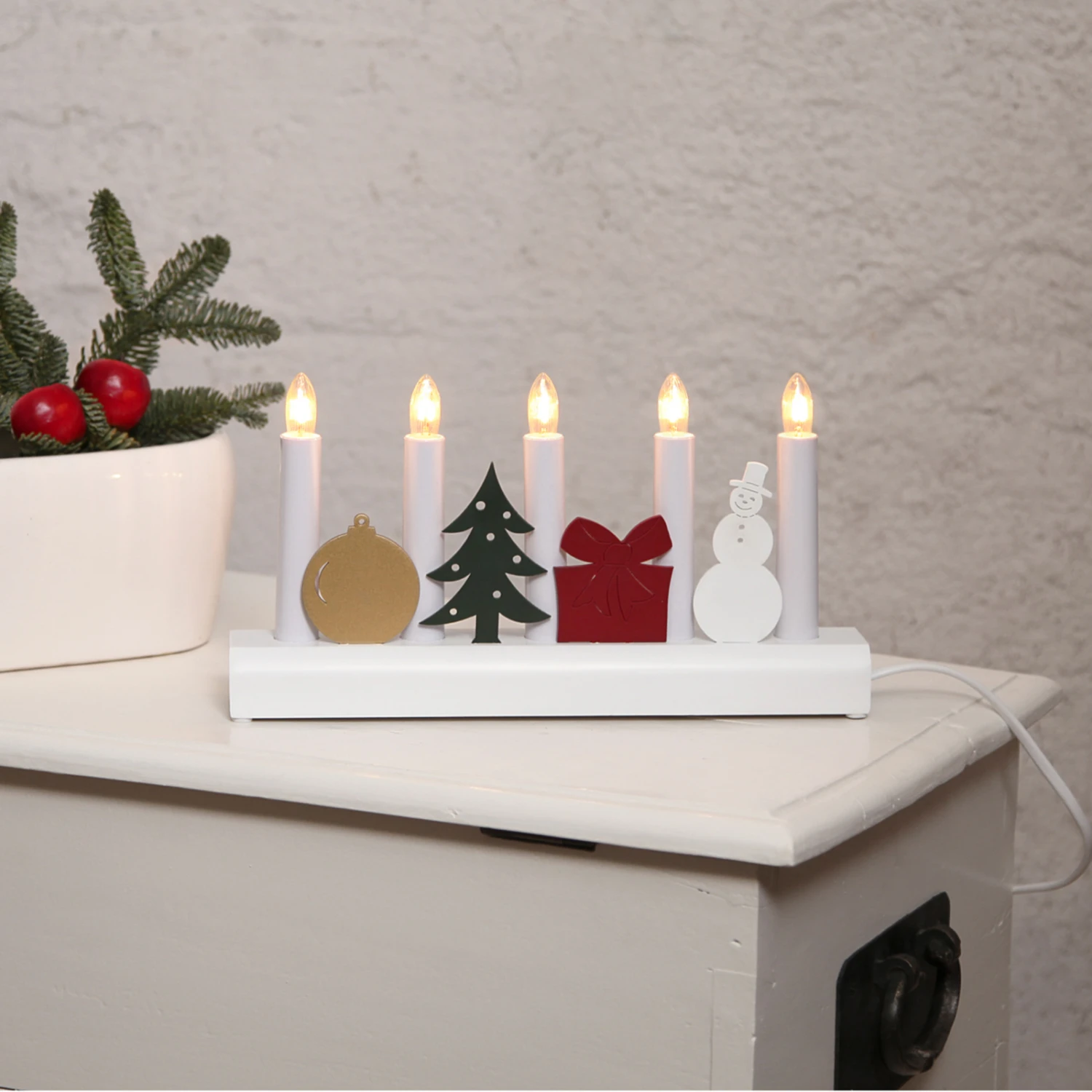 Bunter Kerzenleuchter Julia M. Weihnachtsmotiven 4 Bunter Kerzenleuchter Julia M. Weihnachtsmotiven – Bild 2