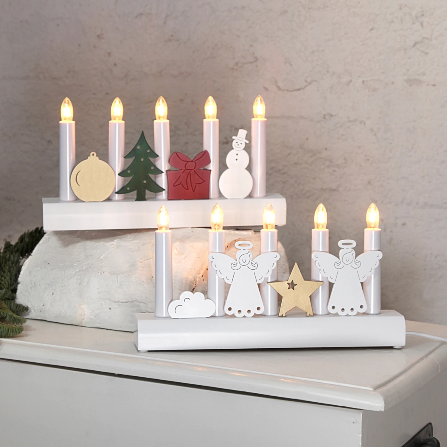 Bunter Kerzenleuchter Julia M. Weihnachtsmotiven 6 Bunter Kerzenleuchter Julia M. Weihnachtsmotiven – Bild 4