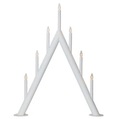 Kerzenleuchter Circum, Spitz, 7flammig, Weiß