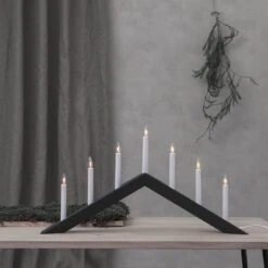 Kerzenleuchter Arrow, Flach, 7flammig, Schwarz -Philips Store 1523726 2