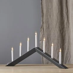 Kerzenleuchter Arrow, Flach, 7flammig, Schwarz -Philips Store 1523726 3