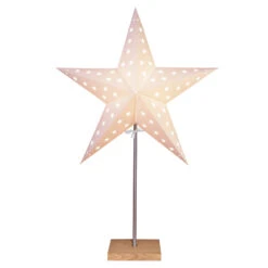 Standstern Leo Mit Sternenmuster, Weiß/eiche -Philips Store 1523743 2