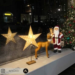 Standstern Leo Mit Sternenmuster, Weiß/eiche -Philips Store 1523743 3