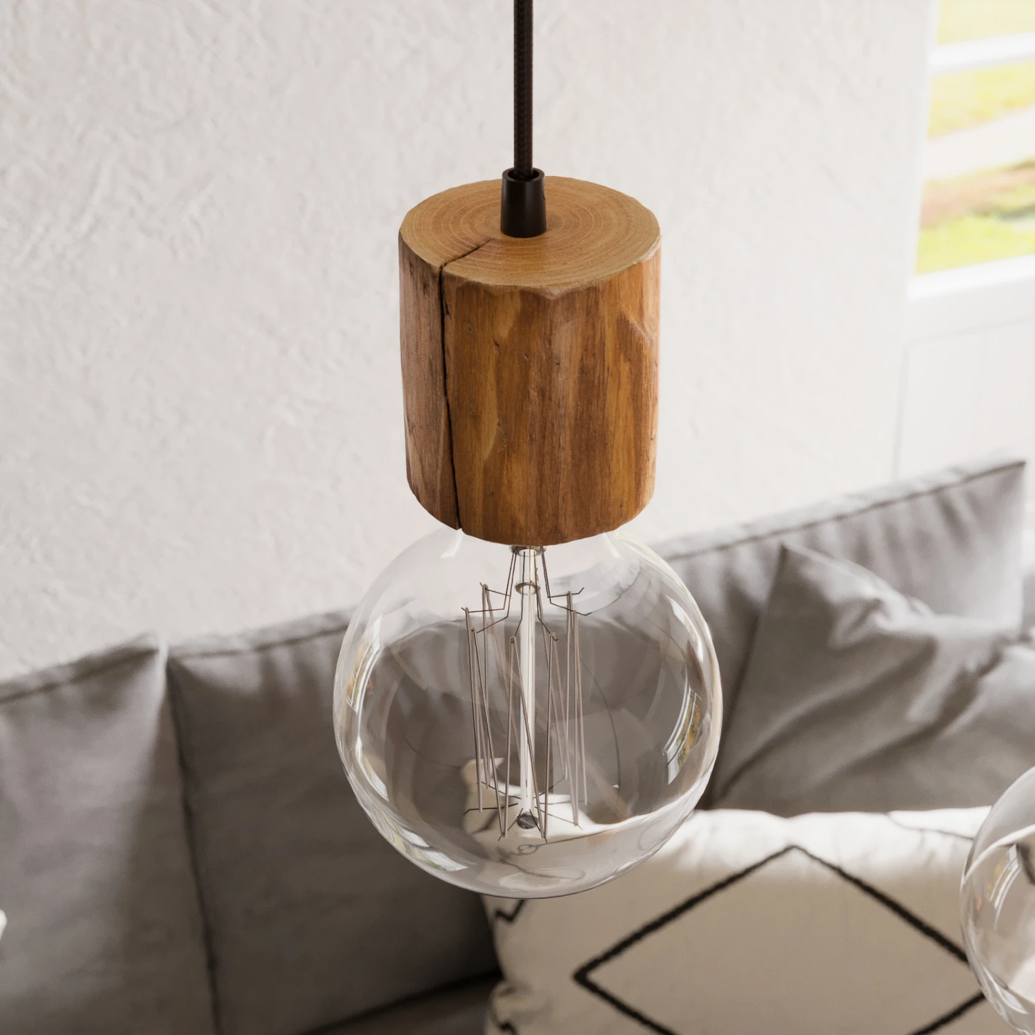 Envostar Terra Hängelampe Kiefer Hell 3fl Rondell 6 Envostar Terra Hängelampe Kiefer Hell 3fl Rondell – Bild 4