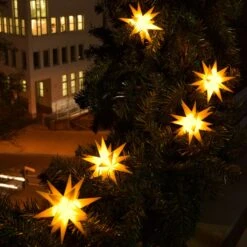 LED-Lichterkette Mit 9 Sternen F. Außen Gelb