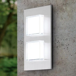 EGLO Zweiflammige LED-Außenwandleuchte Pias