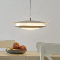 EGLO Connect Moneva-C LED-Hängelampe Nickel Ø 40,5