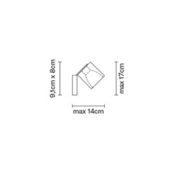 Fabbian Cubetto Wandlampe GU10 Kupfer/klar -Philips Store 3503986 1