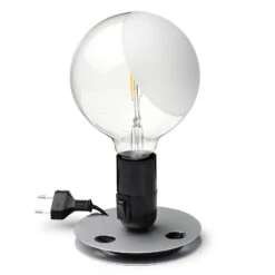 FLOS Lampadina LED-Tischlampe, Schwarz