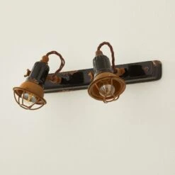 Wandlampe C1676/1 Mit Korb, Zweiflammig, Schwarz -Philips Store 3517254 1