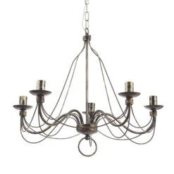 Kronleuchter 007/5 L, Fünfflammig, Schwarz-gold 12 Kronleuchter 007/5 L, Fünfflammig, Schwarz-gold -Philips Store 3532210 1