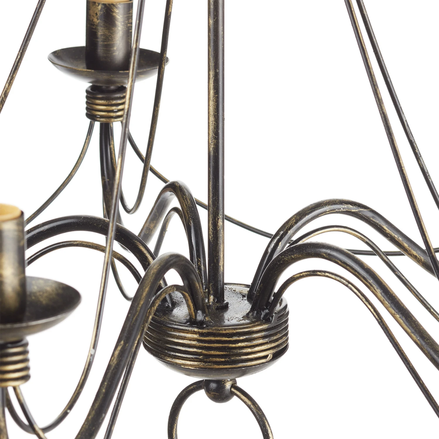 Kronleuchter 007/5 L, Fünfflammig, Schwarz-gold 6 Kronleuchter 007/5 L, Fünfflammig, Schwarz-gold – Bild 4