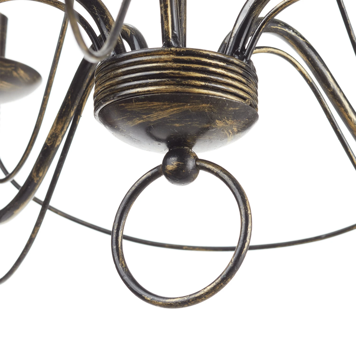 Kronleuchter 007/5 L, Fünfflammig, Schwarz-gold 7 Kronleuchter 007/5 L, Fünfflammig, Schwarz-gold – Bild 5