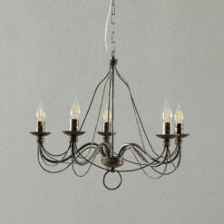 Kronleuchter 007/5 L, Fünfflammig, Schwarz-gold 19 Kronleuchter 007/5 L, Fünfflammig, Schwarz-gold -Philips Store 3532210 8