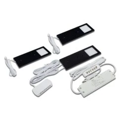 Hera LED-Unterbaulampe Eco-Pad F 3x-Set 3.000K Schwarz