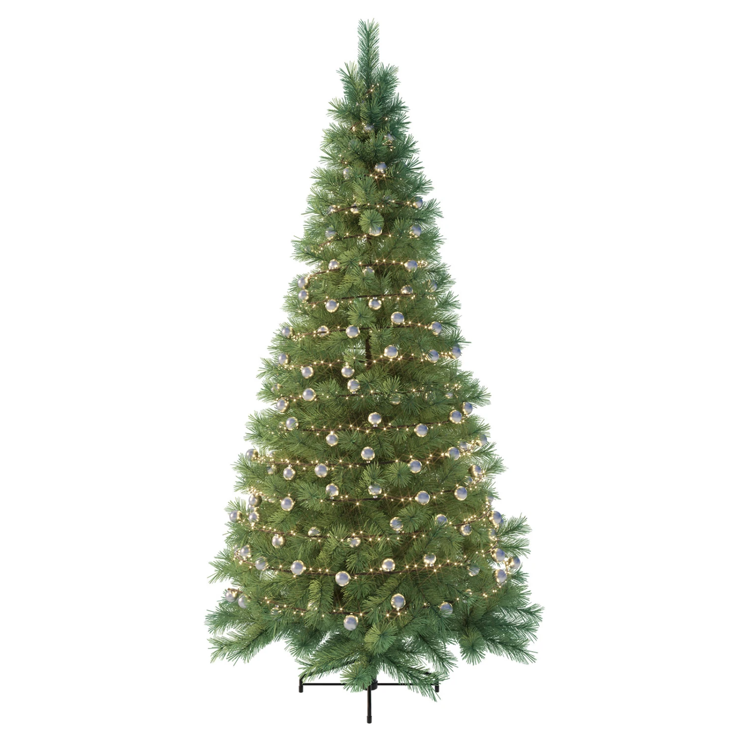 LED-Lichterkette 2in1, Frosty Silver, 370 LEDs 4 LED-Lichterkette 2in1, Frosty Silver, 370 LEDs – Bild 2