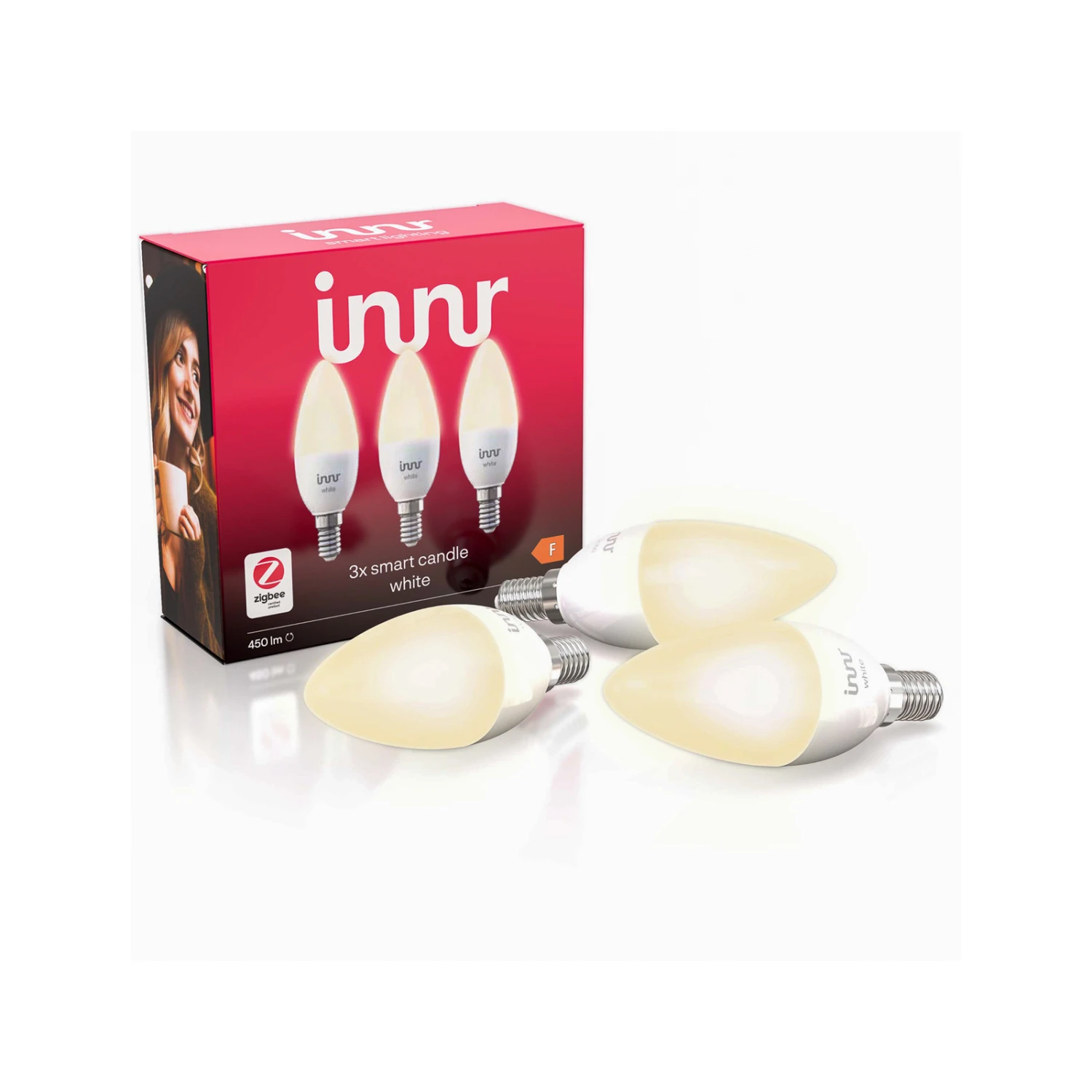 Innr LED-Lampe Smart Candle White E14 4,9W, 3er 3 Innr LED-Lampe Smart Candle White E14 4,9W, 3er