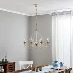 Kronleuchter FILO 8-flammig Weiß Antik -Philips Store 5505366 2