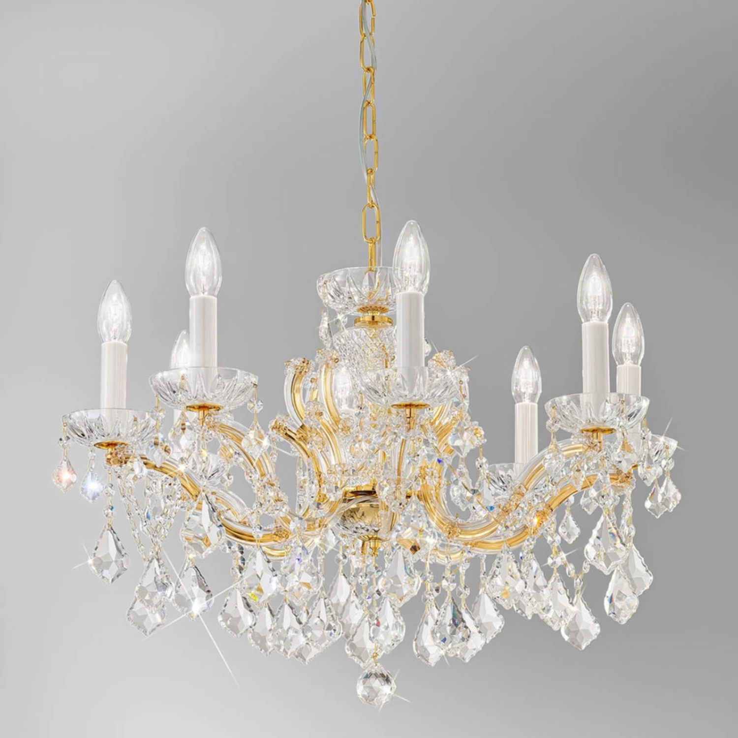 KOLARZ Maria Louise Lüster, Gold 24 Kt, 8-flammig 5 KOLARZ Maria Louise Lüster, Gold 24 Kt, 8-flammig – Bild 3