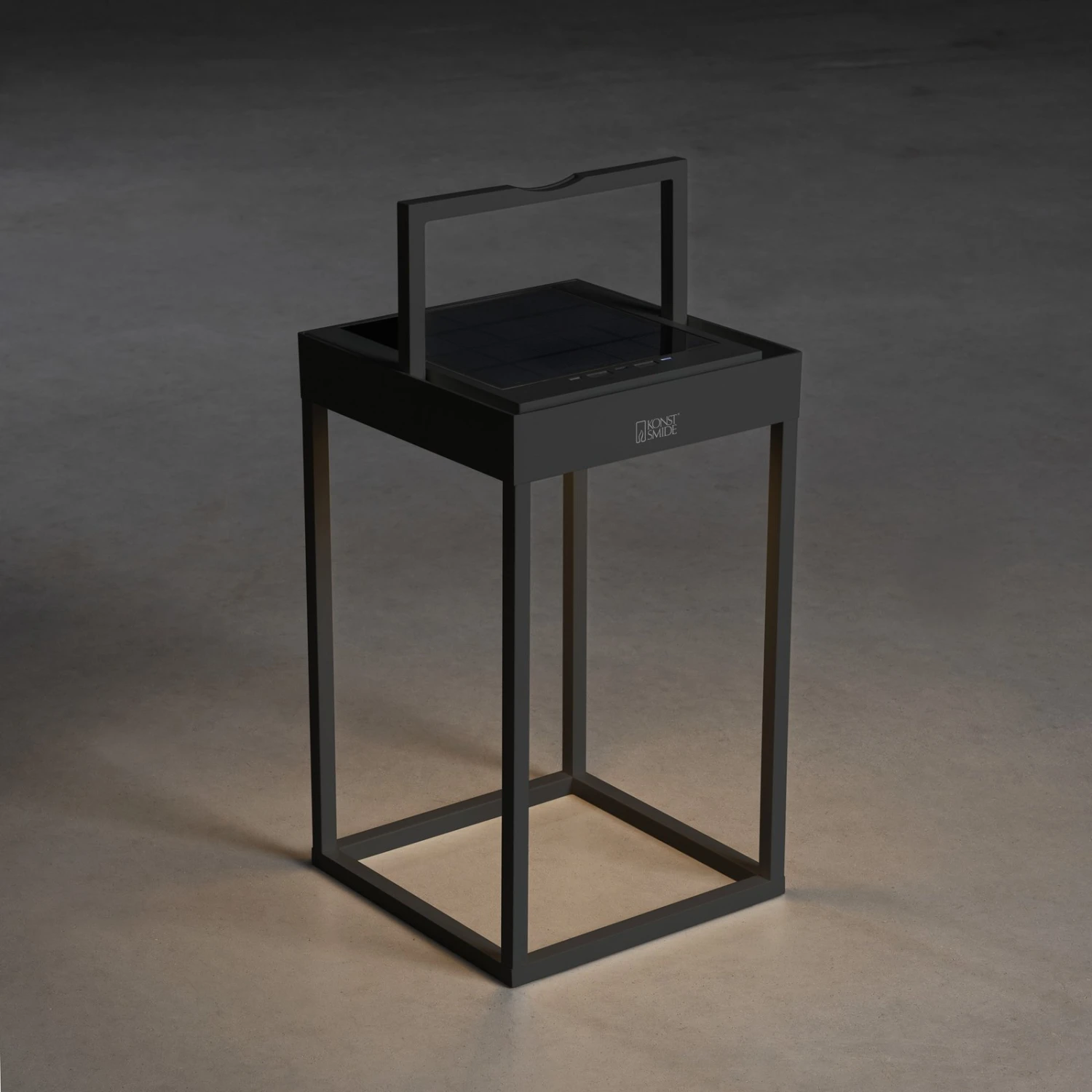 Konstsmide LED-Solarlaterne Portofino, Wand / Tisch, Schwarz 4 Konstsmide LED-Solarlaterne Portofino, Wand / Tisch, Schwarz – Bild 2