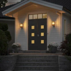 Konstsmide Außenwandlampe Carpi, Messing, Breite 12,5cm -Philips Store 5522704 1