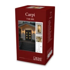 Konstsmide Außenwandlampe Carpi, Messing, Breite 12,5cm -Philips Store 5522704 5