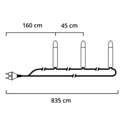 9,75 M Lange Lichterkette Mit Topbirnen Innen 16-f -Philips Store 5524498 2